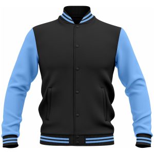LJ-104 Black Personalized Varsity Letter Jacket